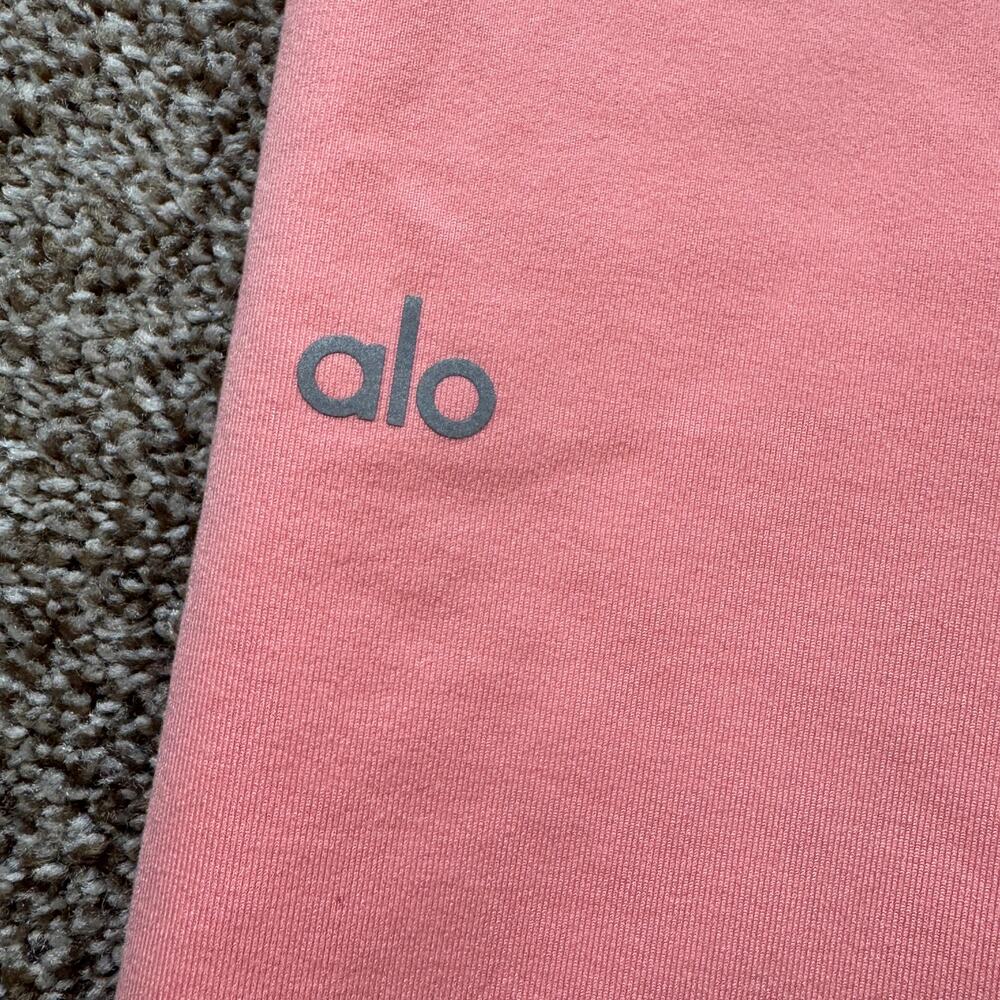 ALO Yoga Leggings High Waist Coral Pink Size Small Excellent Yoga Pilates 7/8 - Picture 9 of 11